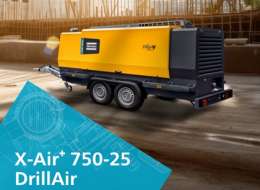 ATLAS COPCO predstavuje X-Air⁺ 750-25 DrillAir